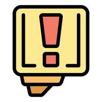 Exclamation point showing importance, warning, or alert in notification icon vector