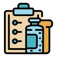 Medical clipboard with vaccine and checklist representing vaccination schedule vector