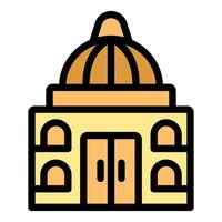 Capitol building with golden dome representing government and democracy vector