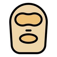 Beige balaclava protecting face and head, providing anonymity and security vector