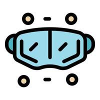 Vr glasses creating immersive virtual reality experience vector