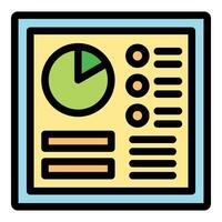 Modern dashboard showing key performance indicators with charts and progress bars vector