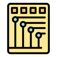 Algorithm scheme representing machine learning process and data science analysis vector