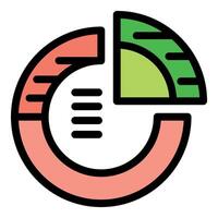 Colorful circular chart representing data analysis and business strategy vector