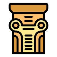Ancient column representing classical architecture and historical heritage vector