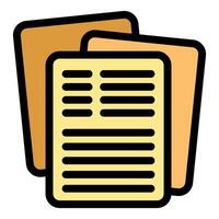 Stack of paper representing documents, files, or forms vector