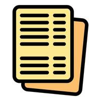 Two documents representing office work and bureaucracy vector