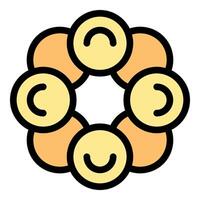 Circular teamwork concept showing synergy and collaboration vector