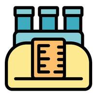 Laboratory water bath maintaining temperature for test tubes vector