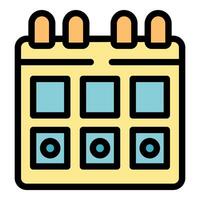 Calendar page showing month dates and days of the week vector