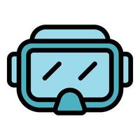 Vr goggles showing immersive virtual reality experience vector
