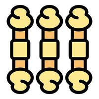 Churros dipped in dulce de leche forming a repeating pattern vector