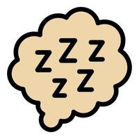 Sleeping zzz in thought bubble showing resting and dozing vector