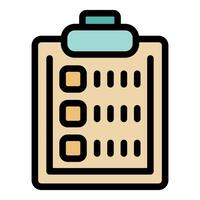 Clipboard showing a checklist for task management and organization vector
