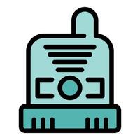 Carbon monoxide detector keeping home safe from poisoning vector