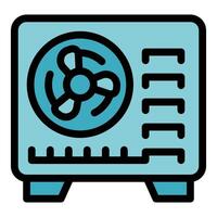 Ventilation system providing cooling and air circulation with powerful fan vector