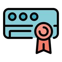 Diploma with ribbon showing graduating and education achievement vector