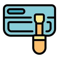 Electronic signature pad with stylus pen signing document vector