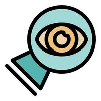 Webcam observing and recording with large eye symbol emphasizing surveillance and privacy concerns vector