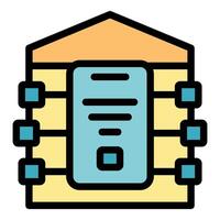 Data center managing and storing information using modern technology vector