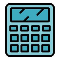 Calculator displaying calculation result, ready for accounting tasks vector