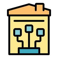 Smart home automation system managing devices inside house vector