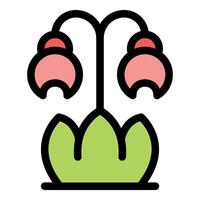 Blooming fuchsia plant with green leaves, a vibrant display of nature vector