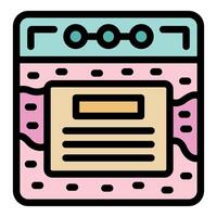 Food blog website interface showing culinary content with recipe and images vector