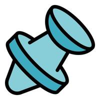 Drawing pin icon symbolizing attachment and organization vector