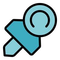 Push pin with semi circular head securing important documents vector