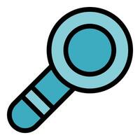 Magnifying glass exploring and searching icon symbolising discovery vector