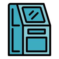 Atm cash machine providing secure financial transactions vector