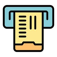 Parking meter printing ticket icon representing paid parking time vector