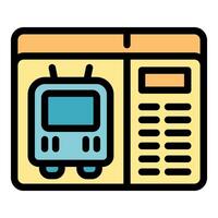 Online tram ticket booking platform with modern interface vector