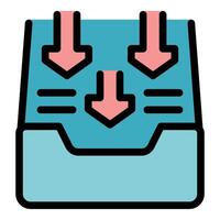 Downloading multiple files to a folder, data management and organization vector
