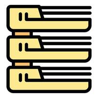 Archive folders storing important documents and files vector