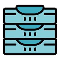 Server room data center storage providing cloud computing services vector