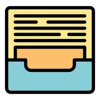 Archive file representing data storage and organization vector