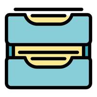 Archive box for storing documents is being scanned vector