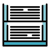 Server rack icon representing data center and cloud computing vector