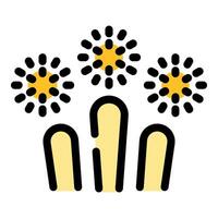 Three fingers reaching for fireworks exploding in the sky vector