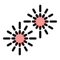 Fireworks exploding, creating a mesmerizing spectacle in the night sky vector
