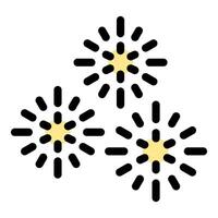 Fireworks exploding, creating a festive atmosphere during a celebration vector