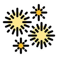 Fireworks exploding in the night sky celebrating a festive occasion vector