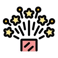 Fireworks exploding with bright stars and sparks vector