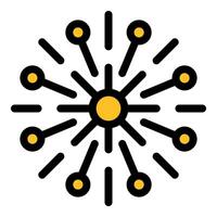 Fireworks exploding creating a beautiful light show during a celebration vector