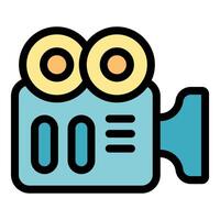 Retro movie camera capturing nostalgic moments of filmmaking vector