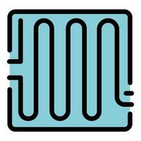 Underfloor heating system providing warmth and comfort vector