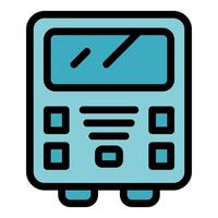 Retro calculator displaying numbers and performing calculations vector