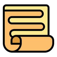 Rolled paper representing manuscript or ancient document icon vector
